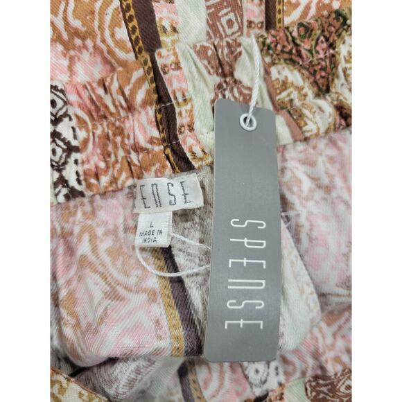 NEW Spense Women's Printed Pull On Pants Boho Beachy Pockets Size‎ Large - Picture 10 of 10